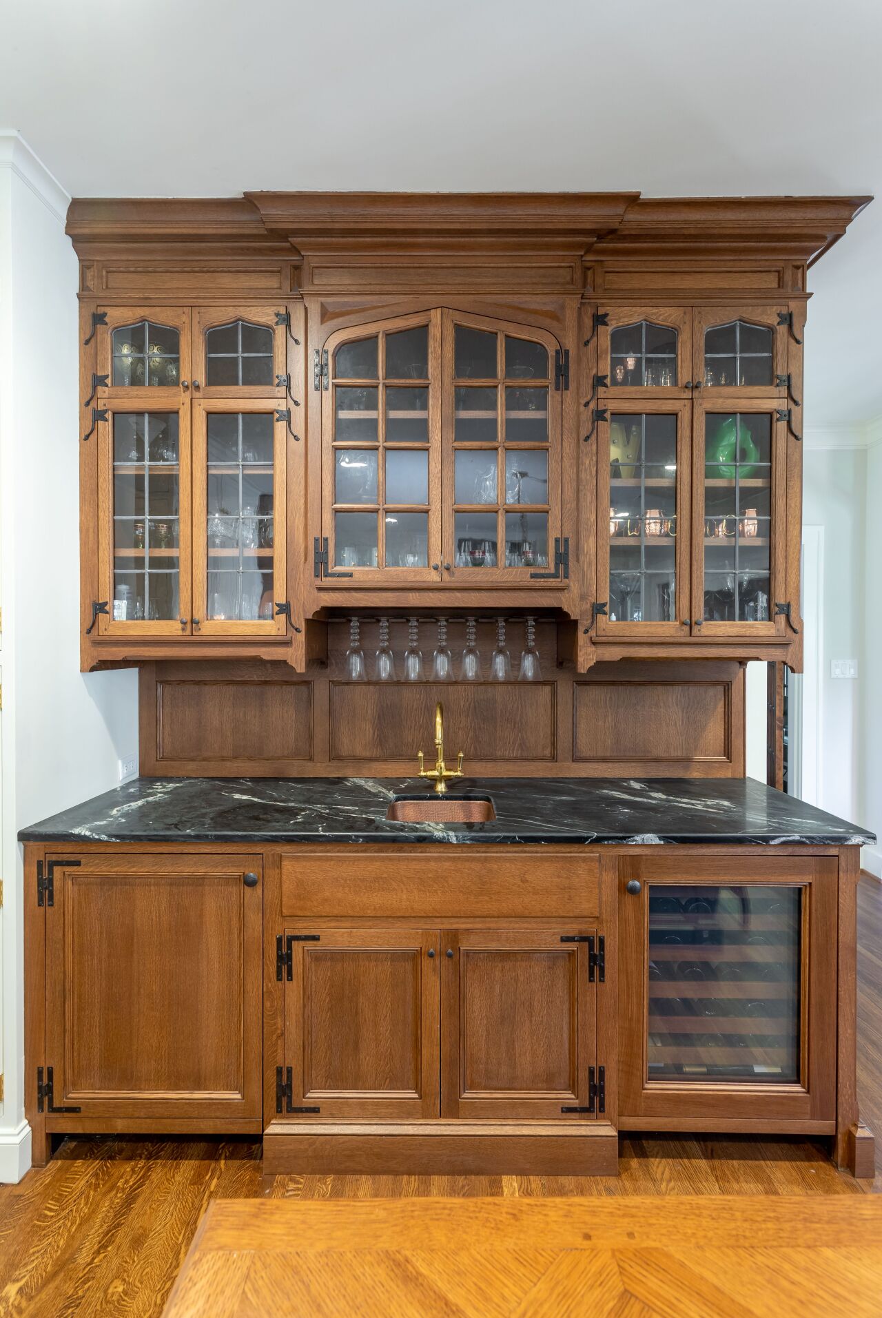 1928 Tudor Revival Cabinet Brent Hull Jpg