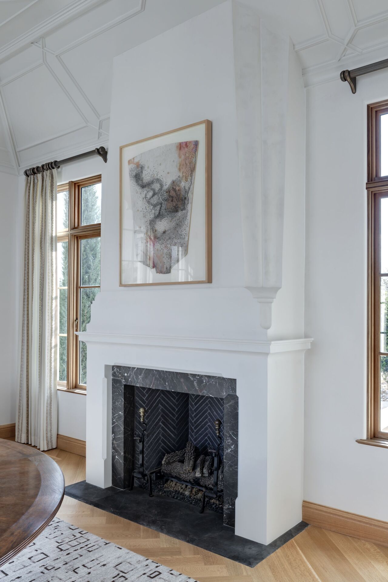 Spanish Moorish Dining Fireplace Brent Hull